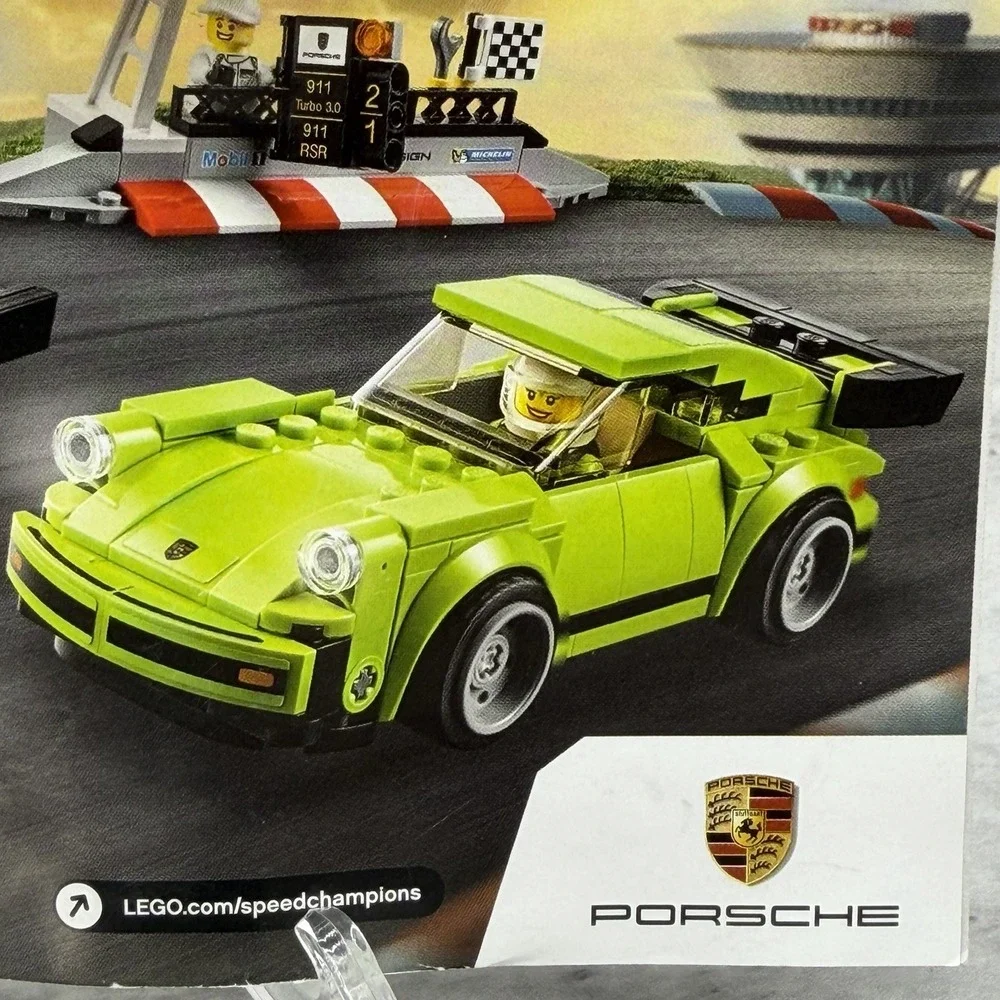 LEGO SPEED CHAMPIONS Porsche 911 75888 Complete Green 911 Porsche *read Descrip